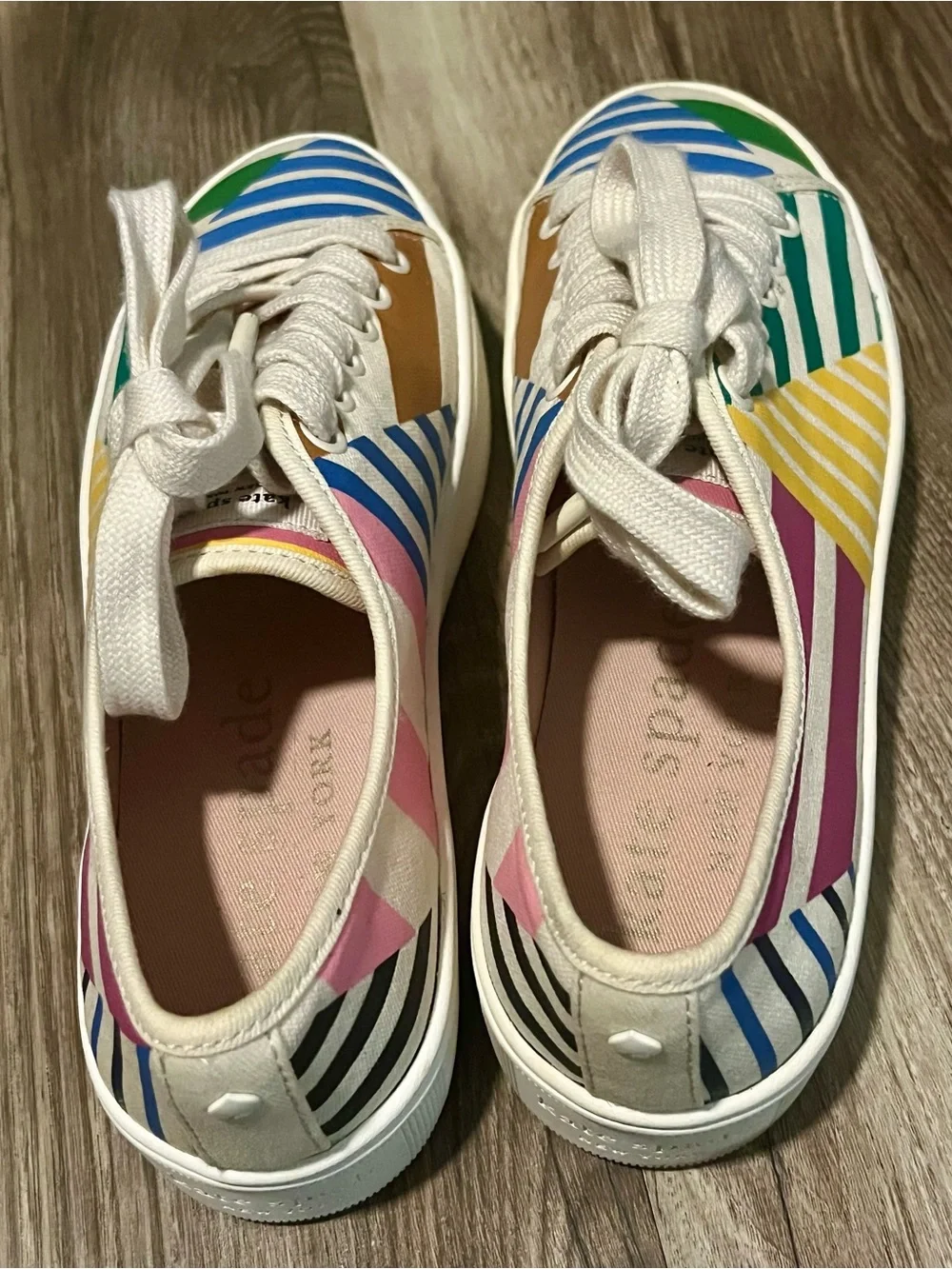 Women’s Kate Spade x Keds rainbow New York triple kick platform shoes size 6